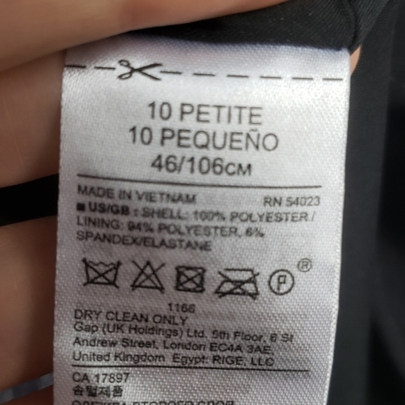 NEW! BANANA REPUBLIC Short Sleeve Eyelash Dress 10 Petite. - Picture 8 of 8